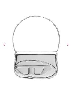 Diesel Silver Metallic Top-Handle Shoulder Bag